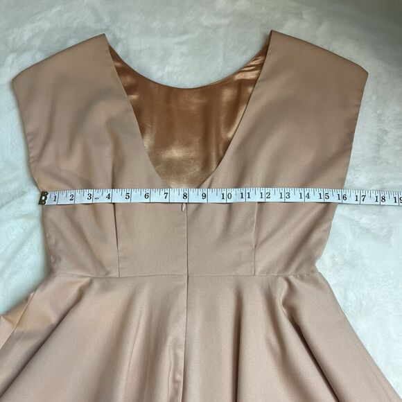 Revolve Blaque Label True Love Dress Skater Champagne Dusty Pink Sz M - Picture 11 of 13